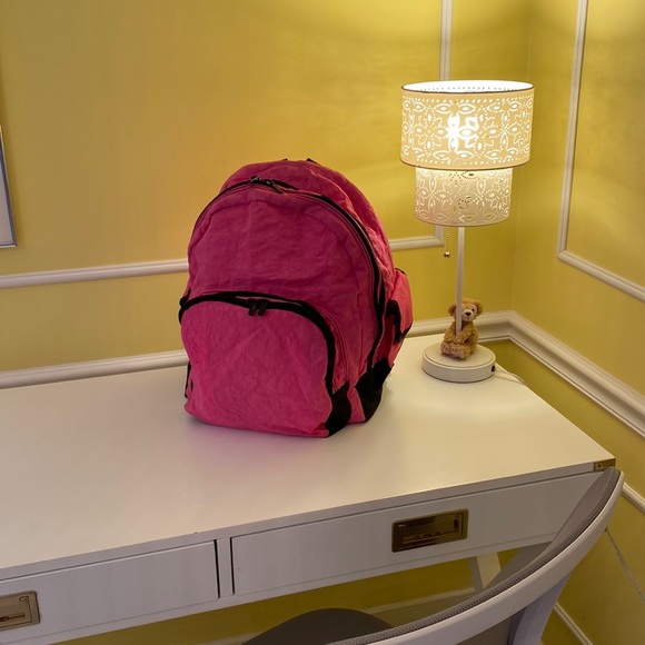 Barbie PINK BACKPACK FITS ALL Surface Washable Durable Black Accent Dual Zippers - Picture 11 of 13